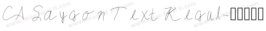 CA Saygon Text Regul字体转换